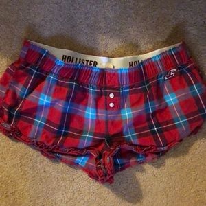 Plaid Hollister sleep shorts